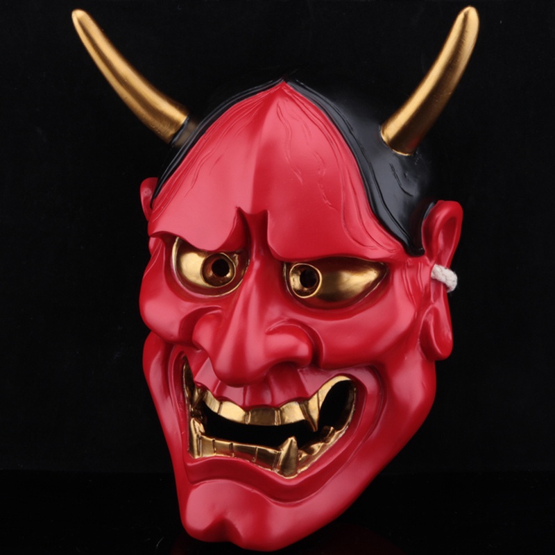 หน้ากาก Mask Giant ยักษ์ Kabuki คาบูกิ อสูรกาย ปิศาจ สีแดง สุดโหด ญี่ปุ่น วัสดุไฟเบอร์กลาส Fiberglass Party ปาร์ตี้