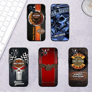 Nx34 เคสโทรศัพท์มือถือแบบนิ่ม ลาย HARLEY DAVIDSON สําหรับ iPhone 13 12 Pro Max Mini XS Max X