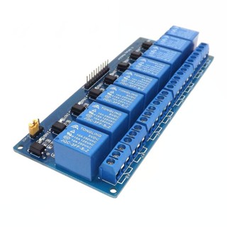 รีเลย์ 8 ช่อง แบบ isolate 8-way relay module 5V with optocoupler isolation support