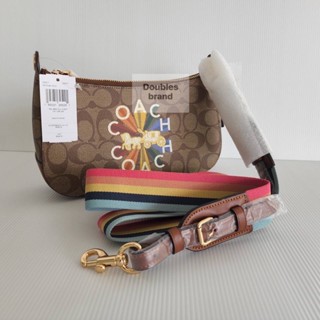 Coach Jes Baguette Signature Rainbow [พร้อมส่ง] กระเป๋าสะพายข้างโค้ชเรนโบว์ ของแท้💯