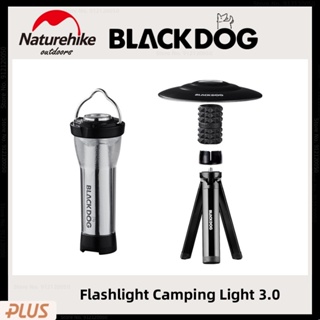 Naturehike-blackdog ไฟฉาย LED แบบพกพา ชาร์จ USB กันน้ํา สําหรับตั้งแคมป์ เดินป่า กลางแจ้ง