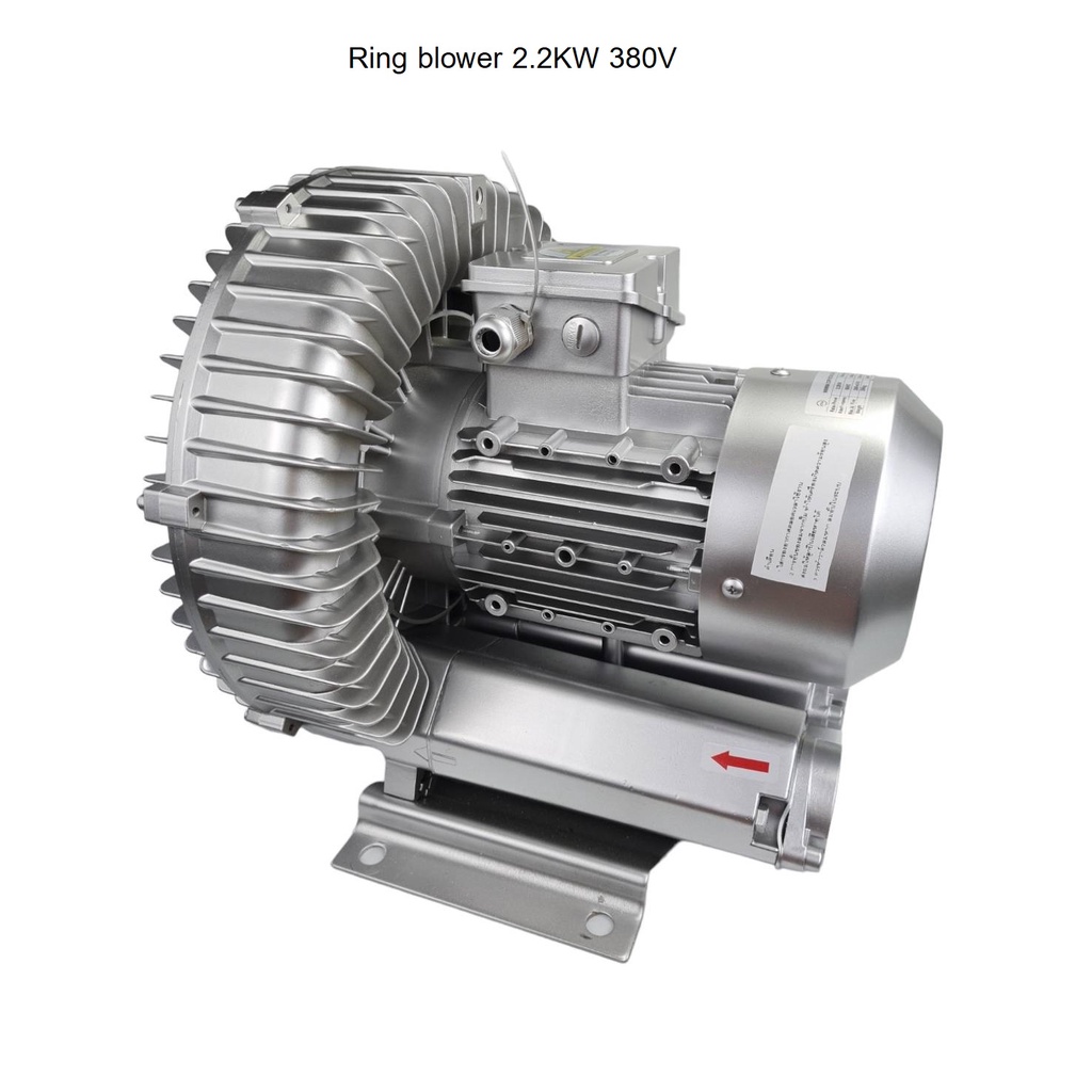 Ring Blower CTA2.2kw ขนาด 3แรงม้า 380Vปั๊มริงโบเวอร์ ท่อเข้าออก 2 นิ้ว side channel blower