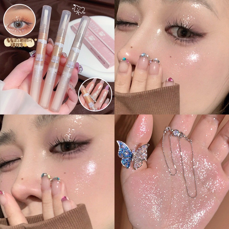 Gege Bear ลิควิดอายไลเนอร์ ปากกาไฮไลท์ เนื้อลิขวิด กลิตเตอร์ ติดทนนาน