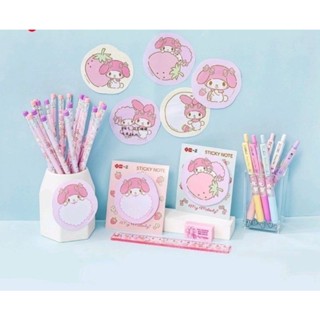 ชุดเครื่องเขียนแบบบสุ่มลายมายเม พร้อมส่งจ้า