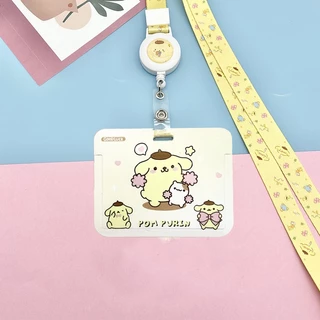 กระเป๋าใส่บัตร แนวนอน ลายนูน พร้อมสายคล้องข้อมือ สําหรับนักเรียน