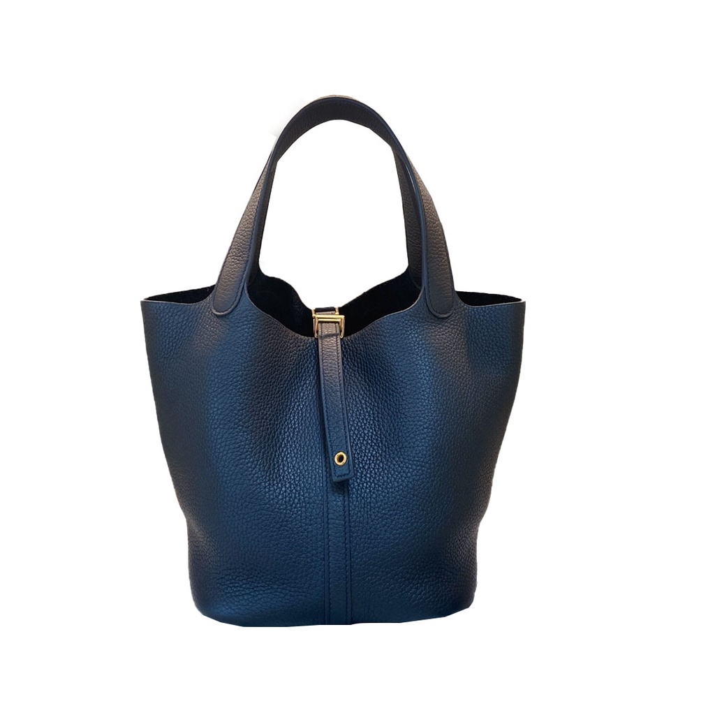 ◆▼▤Hermes Hermes Vegetable Basket Bag สุภาพสตรี กระเป๋าถือสีดำ Authentic