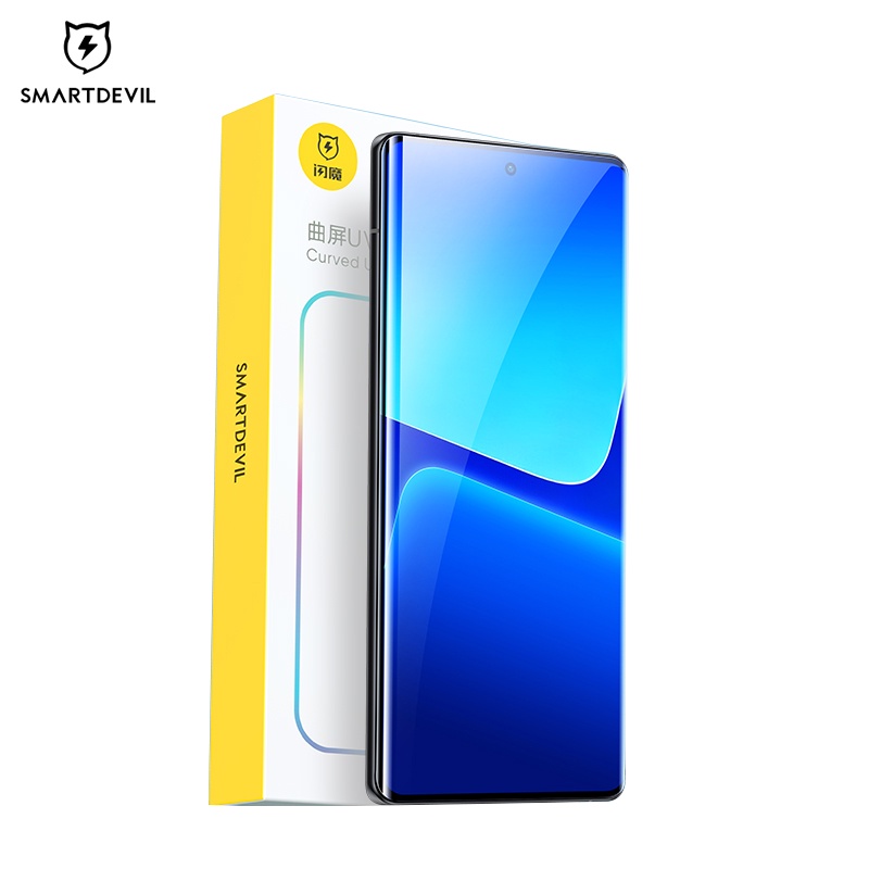 SmartDevil ฟิล์มกันรอยหน้าจอ UV แบบเต็มจอ ทรงโค้ง มีกาวในตัว สําหรับ Xiaomi 13 Pro/14 ultra