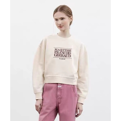 เสื้อกันหนาว คอกลม พิมพ์ลายโลโก้ Marithe FRANCOIS GIRBAUD แบบเรียบง่าย แฟชั่นฤดูใบไม้ร่วง สําหรับผู้หญิง