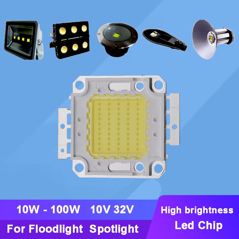ชิป SMD LED ฐานทองแดง 10W - 100W สําหรับไฟสปอตไลท์