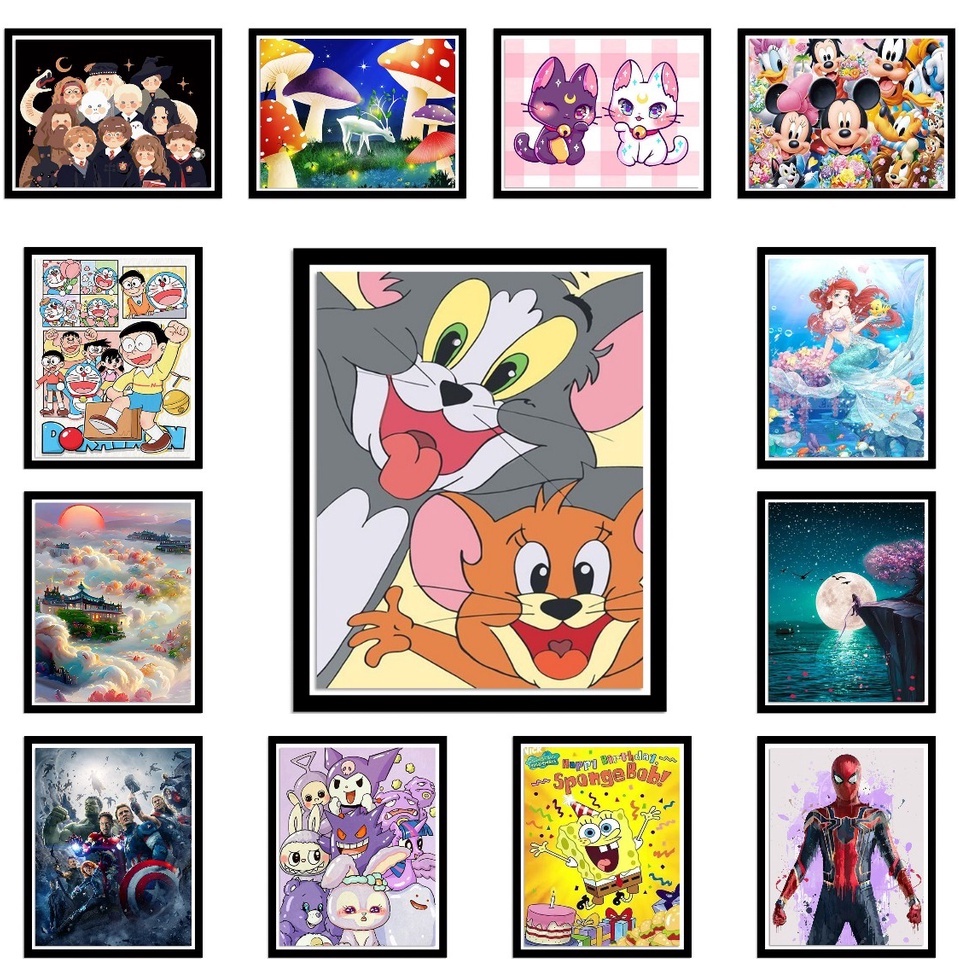 ครอสติสคริสตัล diamond painting ขนาด 30 x 40 cm ภาพติดเพชร ศิลปะ ของเล่น DIY 5D สำหรับตกแต่งบ้าน ของขวัญ