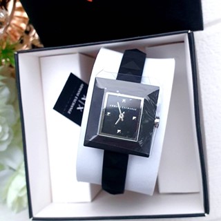 💚แท้💯 พร้อมส่ง💚นาฬิกา ขนาด 26 มม. Armani Exchange AX4400 Two-Hand Black Silicone Watch /กันน้ำได้ 3ATM