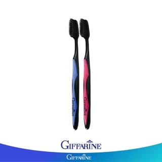 Giffarine กิฟฟารีน แปรงสีฟัน ชาร์โคล คลีน (หัวแปรงขนาดใหญ่ ปลายเรียวเล็ก) สีม่วง-ชมพู