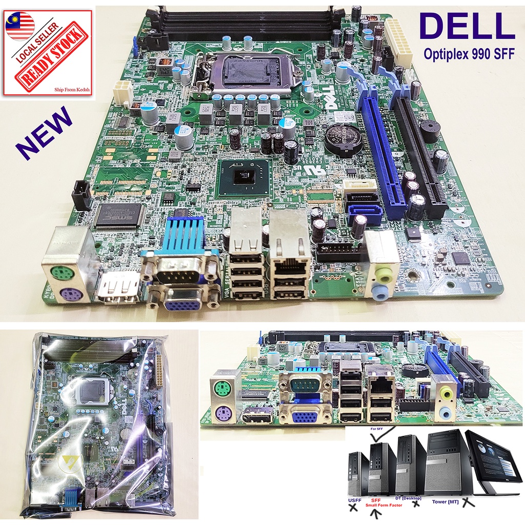 ใหม่ Dell Optiplex 990 ขนาดเล็กรูปแบบ Factor SFF เมนบอร์ดเมนบอร์ด MB Mobo ระบบบอร์ด LGA 1155 D6H9T 0