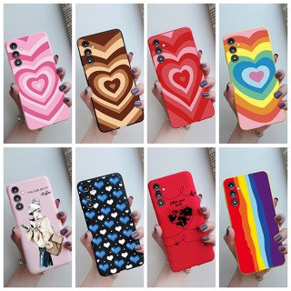 เคสโทรศัพท์มือถือ ซิลิโคนนิ่ม TPU ลายหัวใจน่ารัก สําหรับ Samsung Galaxy A14 A34 A54 5G A14 A 34 A 54