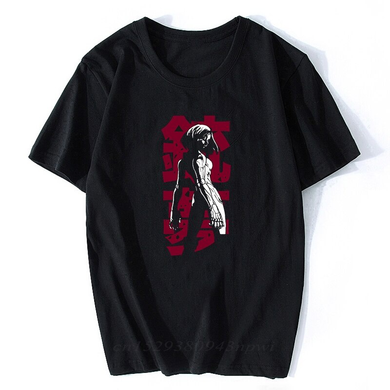 Battle Angel Alita T เสื้อ Gunnm อะนิเมะ Gully Gally สไตล์แฟชั่นสีดำเสื้อยืด Casual Unisex ผู้ชาย/ชา