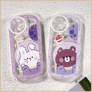 FOR SAMSUNG A54 A34 A24 A14 A10 A20 A30 A30S A50 A50S A01 CORE A7 2018 J7 J2 PRIME Planet Bear oval soft case