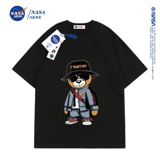 เสื้อยืดแขนสั้น ผ้าฝ้าย พิมพ์ลาย NASA สําหรับผู้ชาย และผู้หญิงเสื้อยืด _49