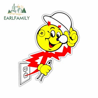 Earlfamily สติกเกอร์ไวนิล ลายกราฟฟิตี้ Reddy Kilowatt 13 ซม. x 10.4 ซม. สําหรับติดตกแต่งรถยนต์ VAN RV