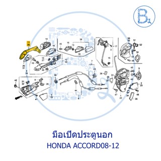 **อะไหล่แท้** มือเปิดประตูนอก HONDA ACCORD08-12