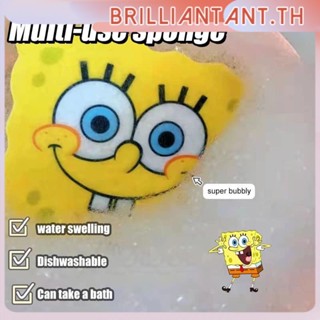 Spongebob ฟองน้ำล้างจาน Scouring Pads Scrubber ทำความสะอาดจานซักผ้าแปรง Trong Foaming ทำความสะอาดจานสำหรับห้องครัว Decontamination Bri