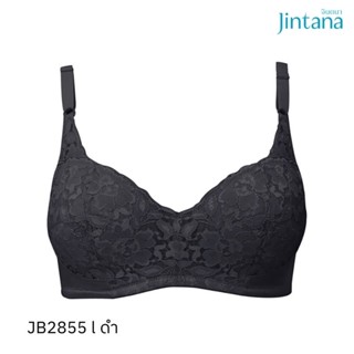 Jintana เสื้อชั้นใน (เสริมโครง) รุ่น Basic Bra รหัส JB2855 สีดำ