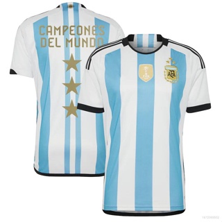 เสื้อยืดกีฬาแขนสั้น ลายทีมชาติฟุตบอล Argentina 2022 HQ1 พลัสไซซ์ สําหรับผู้ชาย และผู้หญิง QH1