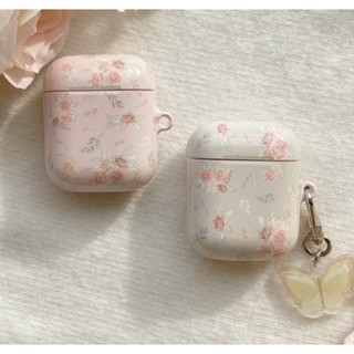 Romantic Mood - cottage flower casing compatible for aiprods 1 2 3 pro pink green korea