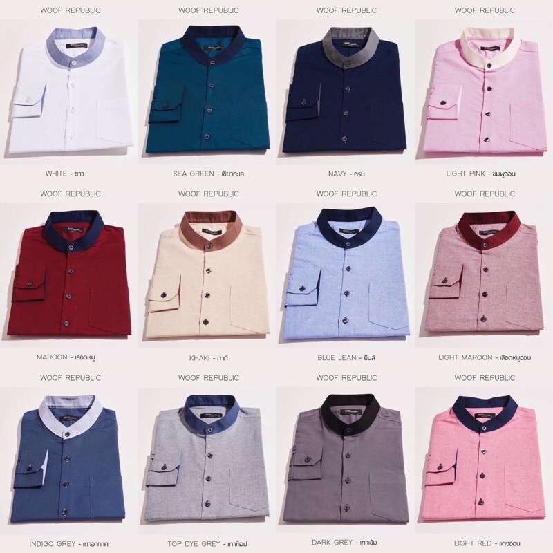 [ไซส์ m-4XL] เสื้อเชิ้ตแขนยาวคอจีนลายแต่งทุก 13สี เนื้อผ้าOxford💯%คุณภาพดี ผ้านิ่มใส่สบายไม่ร้อน ใส่ได้ทั้งชายและหญิง