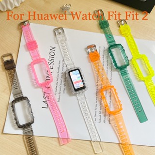 Huawei FIT Strap 2 in 1 สายซิลิโคนใส Silicone Huawei สายนาฬิกากันน้ำแบบใส Huawei FIT 2