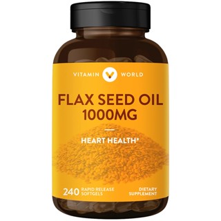 Vitamin world flax seed oil 1000 mg 240 softgels น้ำมันเมล็ดแฟลกซ์ จากอเมริกาค่ะ flaxseed oil