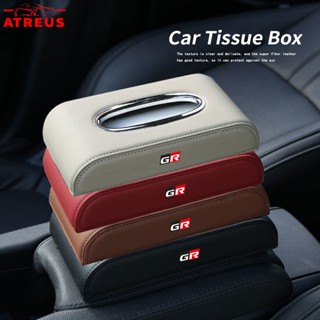 Gr กล่องทิชชู่หนัง พรีเมี่ยม อุปกรณ์เสริม สําหรับรถยนต์ Toyota Prius Fortuner Corolla Cross CHR Camry Wish Vios Veloz Prius Estima Sienta Yaris l Altis Hiace 200 Hilux Revo