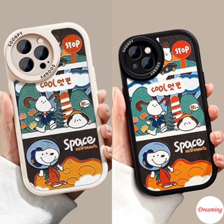 เคสสำหรับ VIVO Y16 Y22 Y22S Y55 Y75 Y33S Y21S Y21A Y21 Y33T Y21T Y53S Y51 Y51A Y31 Y20 Y20i Y12S Y12A Y20s G Y15S Y15A Y30 Y50 Y30i รูปไข่ Big Eye Soft เคสโทรศัพท์ Motif Space Dog นักบินอวกาศ