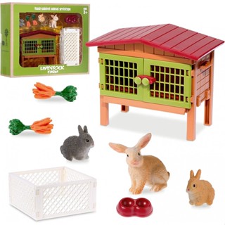 (มีของพร้อมส่ง) Model โมเดลบ้านกระต่าย ฟาร์มกระต่าย (Livestock Farm Rabbit Collection)