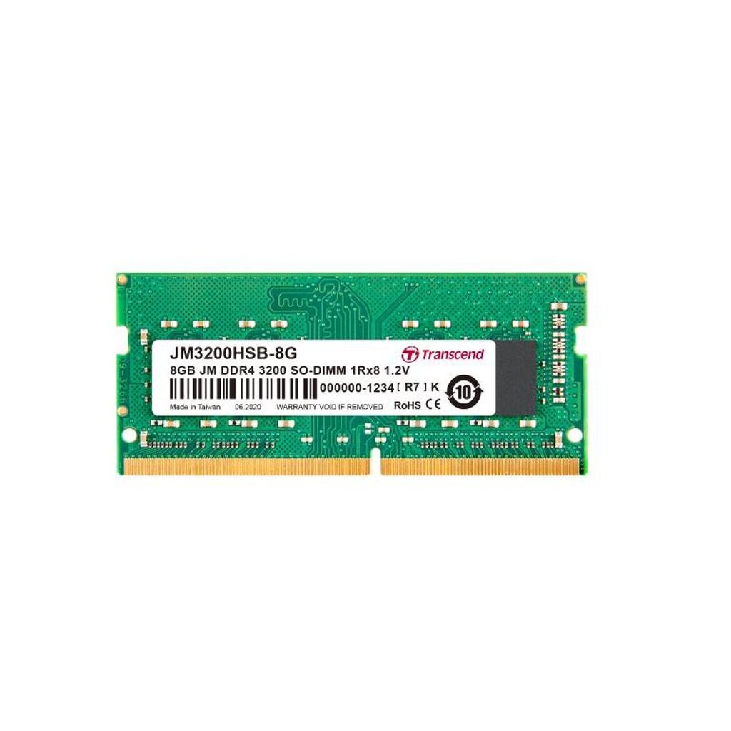Transcend แรม RAM NOTEBOOK DDR4 8GB/3200MHZ.CL22 (JM3200HSB-8G) by Neoshop