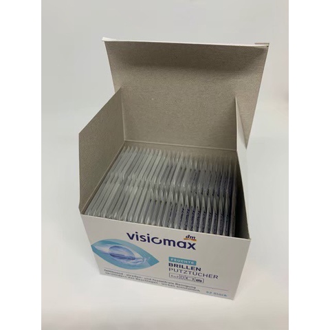 กระดาษเช็ดแว่น ผ้าเช็ดแว่น Visiomax ของแท้นำเข้าจากเยอรมัน (52ชิ้น/กล่อง) - รูปที่ 3