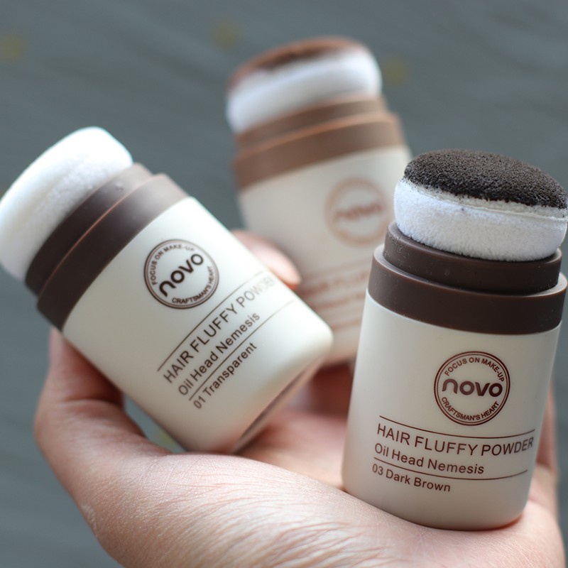 Novo Hairline Repair Shadow Powder Contouring Makeup Powder Retouch Replenishing แต่งหน้าผม