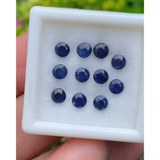 พลอย ไพลิน blue sapphire 11 เม็ด (pcs.) 2.93 กะรัต (Cts.) พลอยแท้ อัญมณีมงคลประจําวันเกิด เครื่องประดับพลอย