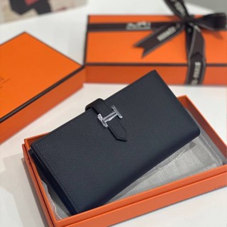 🔥ผ่อนได้🔥Hermes Wallet กระเป๋าสตางค์ใบยาว 19 cm [ หนังแท้ ] งาน Original อุปกรณ์ : Full Box Set