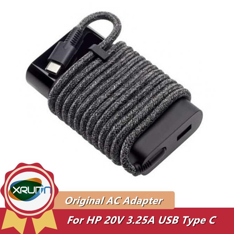 65W 20V 3.25A USB Type C AC Adapter Charger 04650-850 TPN-LA12 TPN-LA22 916369-013 L21487-001 TPN-DA