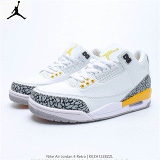 ของแท้ 100% N_ike Air Jordan 3 Retro OG AJ3 รองเท้าบาสเก็ตบอล สําหรับผู้ชาย และผู้หญิง