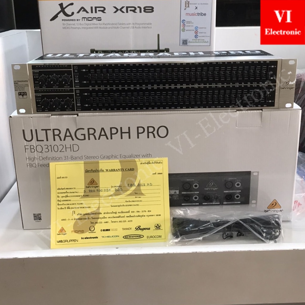 Behringer FBQ3102 อีควอไลเซอร์ 31+31ช่อง ใช้ต่อเข้ากับเครื่องมิกเซอร์