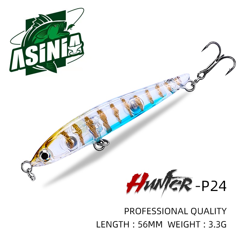 Bearking&asinia เหยื่อตกปลา Uv น้ําหนักเบา 56 มม. 3.3 กรัม