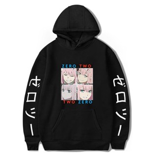 Jxlq XXS-4XL เสื้อกันหนาว มีฮู้ด ผ้าฝ้าย ลาย Zero Two Darling In The Franxx Waifu สไตล์พังก์ ของขวัญที่ดีที่สุด สําหรับผู้ชาย