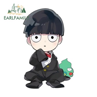 Earlfamily สติกเกอร์ไวนิล PVC ลายอนิเมะ Mob Psycho 100 ตัว กันน้ํา สําหรับติดตกแต่งหน้าต่างรถยนต์ 13 ซม.