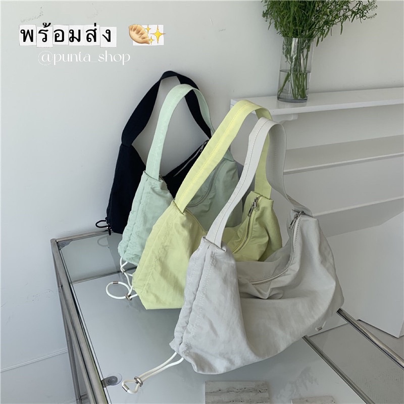 (พร้อมส่ง🛻) 𝐷𝑢𝑚𝑝𝑙𝑖𝑛𝑔𝑠 𝑏𝑎𝑔.🥟🧃กระเป๋าสะพายข้าง เชือกรูดมุม สไตล์เกาหลี จุของได้เยอะมาก กระเป๋ามินิ