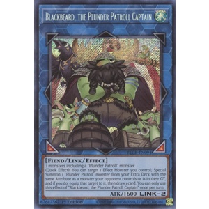 [การ์ด Yu-gi-oh] Blackbeard กัปตัน Plunder Patroll - BLCR-EN094 - Secret Rare รุ่นที่ 1
