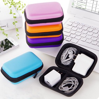 กระเป๋าเก็บหูฟัง USB เคสแข็ง หูฟัง กระเป๋าใส่เหรียญ ขนาดเล็ก กันน้ํา การ์ด SD สายเคเบิล หูฟัง ที่ใส่กล่องถือกระเป๋า