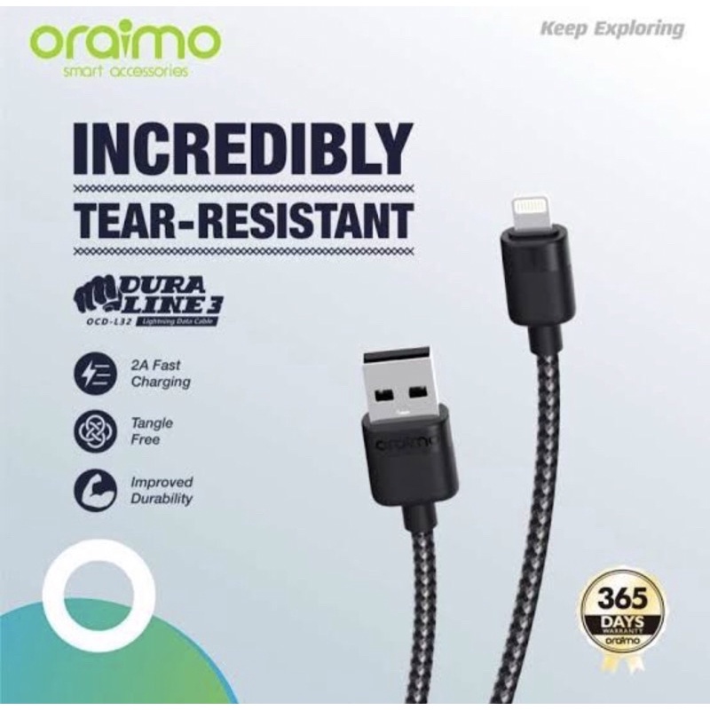 ORAIMO L32 DURALINE 2A 1M DATA CABLE