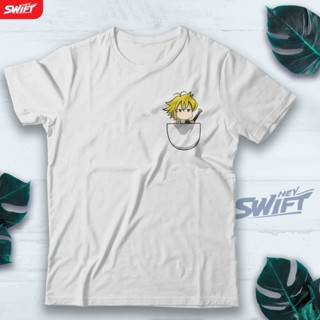 เสื้อยืด พิมพ์ลายอนิเมะ Seven Deadly Sins Pocket DISTRO