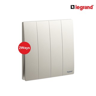 Legrand สวิตช์สองทาง 4 ช่อง สีแชมเปญ 4G 2Ways Switch16AX รุ่นมาเรียเซนต์ | Mallia Senses |Champaigne| 281007CH |Ucanbuys